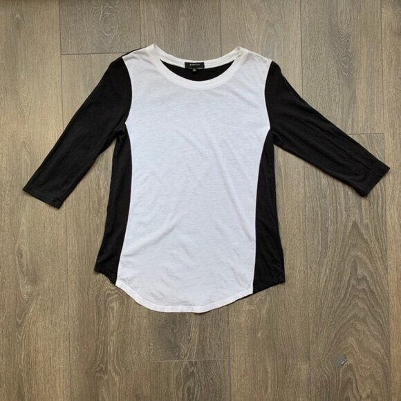 Aritzia Babaton Women's Top T-shirt Tee 3/4 Length Sleeve Cotton Blend Size XS - Picture 3 of 12